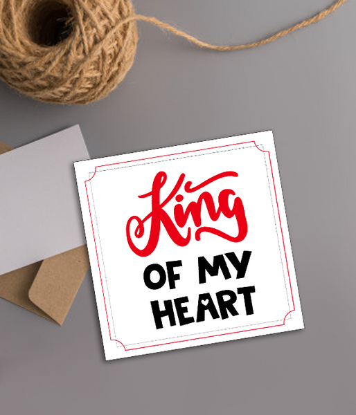 Открытка на День Влюблённых "King of my heart" (VD-30) VD-30 фото