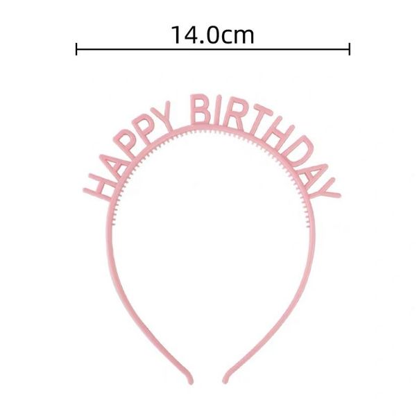 Аксесуар для волосся-обруч "Happy Birthday" рожевий (2020-28) 2020-28 фото