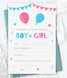 Запрошення на вечірку ґендер паті "Girl or Boy" (04923) 04923 фото 1