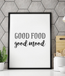 Постер для украшения кухни "Good Food Good mood" 2 размера (50-23)