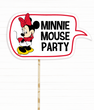 Табличка для фотосессии с Минни "MINNIE MOUSE PARTY" (03928)