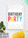 Декор-постер з конфетті на день народження "Birthday Party" 2 розміри (03181) 03181 фото 2
