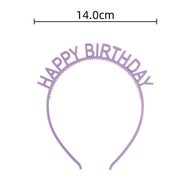 Аксесуар для волосся-обруч Happy Birthday (бузковий) 2020-33 фото