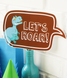 Табличка для фотосессии для праздника в стиле динозавры LET'S ROAR! (03232) 03232 фото 1