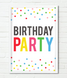 Декор-постер з конфетті на день народження "Birthday Party" 2 розміри (03181) 03181 фото 1