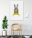 Постер для інтер'єру із кроликом "З Великоднем" 2 розміри (H-507) H-507 фото 2
