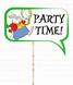 Табличка для фотосессии с белым кроликом "Party Time!" (01653) 01653 фото 1