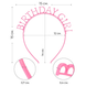 Обруч розовый "Birthday Girl" пластик (M900310) M900310 фото 3