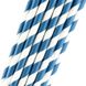 Паперові трубочки "Blue white srtipes" (10 шт.) straws-46 фото 3