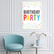 Декор-постер з конфетті на день народження "Birthday Party" 2 розміри (03181) 03181 фото 3