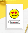 Поздравительная открытка со смайликом "Кохаю тебе" (02171)