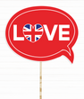 Табличка для фотосессии в британском стиле "Love" (02691)