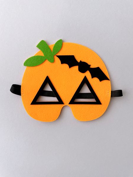 Детская маска фетровая на Хэллоуин "Тыква с треугольными глазами" (02416) 02416 фото