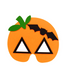 Детская маска фетровая на Хэллоуин "Тыква с треугольными глазами" (02416) 02416 фото 1