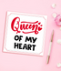 Открытка на День Влюблённых "Queen of my heart" 14х14 см (VD-29) VD-29 фото 1