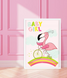 Постер для baby shower з фламінго "Baby girl" 2 розміри (05054) 05054 фото 1