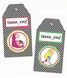Ярлычки "Thank you" для украшения подарков гостям 10 шт (01658) 01658 фото 1