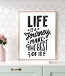 Постер для украшения дома или офиса "Life is a journey..." 2 размера (50-28) 50-28 фото