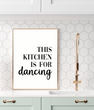 Постер для прикраси кухні "This kitchen is for dancing" 2 розміри (50-30) 50-30 (A3) фото