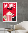 Постер "Movie Night" 2 розміри без рамки (03216)