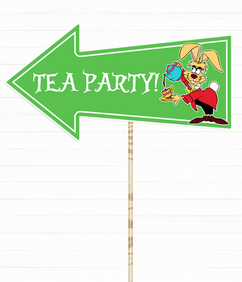 Табличка для фотосессии с мартовским зайцем "Tea Party!" (01651) 01651 фото