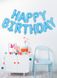 Фольговані повітряні кулі-напис Happy Birthday блакитні літери 40 см (B362023) B362023 фото 3