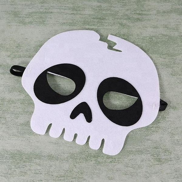 Детская маска фетровая на Хэллоуин "Череп" черно-белая (02418) 02413 фото