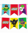 Гірлянда з прапорців "Лего Бетмен" 12 прапорців (L907) L907 фото