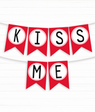 Паперова гірлянда із прапорців "Kiss me" (01206) 01206 фото
