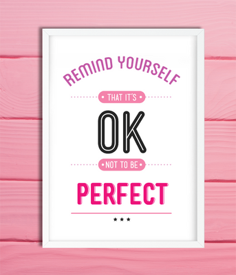 Постер для офиса "OK not to be perfect" 01936 фото