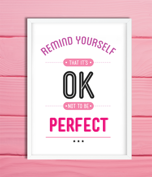 Постер для офиса "OK not to be perfect" 01936 фото