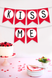 Паперова гірлянда із прапорців "Kiss me" (01206) 01206 фото 2