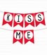 Бумажная гирлянда из флажков "Kiss me" (01206) 01206 фото 1
