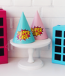 Колпачки для праздника девочек-супергероев "Super Girl" 2 шт (0909)