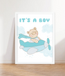Декор-постер для бейбі шауер "It's a boy" 2 розміри (027791)