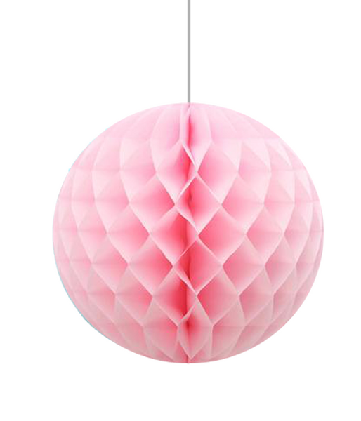 Бумажный шарик с сотами для украшения праздника "Light Pink" (30 см.) 04507 фото
