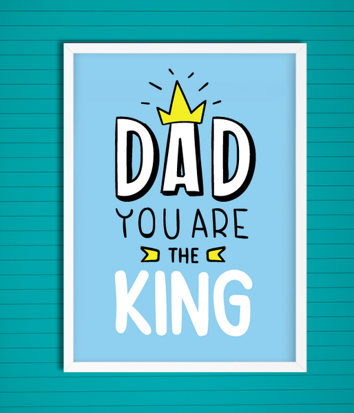 Плакат для тата Тато, ти король (2 розміри) 02525 фото