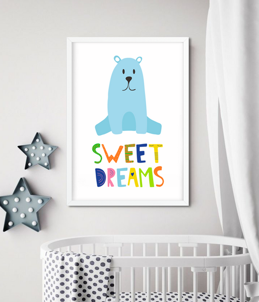 Постер для дитячої кімнати "Sweet dreams" 2 розміри (01779) 01779 (A3) фото