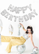 Фольгові повітряні кульки надпис Happy Birthday срібні літери 40 см (B382023) B382023 фото 3