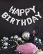 Фольгові повітряні кульки надпис Happy Birthday срібні літери 40 см (B382023) B382023 фото 5