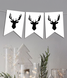 Новорічна гірлянда у скандинавському стилі "Олені" 12 прапорців (09190) 09190 фото 1