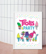 Декор-постер для праздника в стиле Тролли "Trolls Party" 2 размера (025110) 025110 фото 2