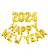 Новогодние воздушные шары - буквы 2024 Happy New Year 40 см (NY70078) NY70078 фото