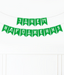 Паперова гірлянда-прапорці зелена "3 днем ​​народження" (031827)
