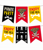 Гірлянда з прапорців "Піратська вечірка" 12 прапорців (02384) 02384 фото