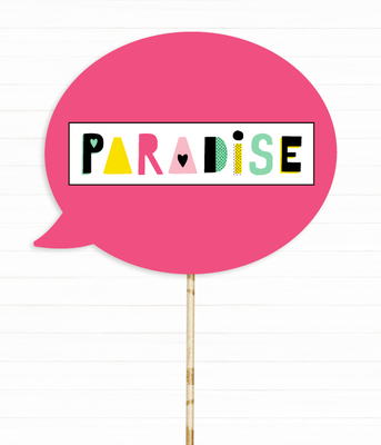 Табличка для фотосессии на летнем празднике "Paradise" (088617) 088617 фото