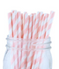 Паперові трубочки "Baby pink white straws" (10 шт.) straws-287 фото 1