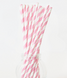 Паперові трубочки "Baby pink white straws" (10 шт.) straws-287 фото 3