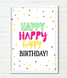 Постер на день народження "Happy Birthday" 2 розміри без рамки (02107) 02107 (A3) фото 1