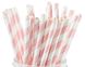 Паперові трубочки "Baby pink white straws" (10 шт.) straws-287 фото 4